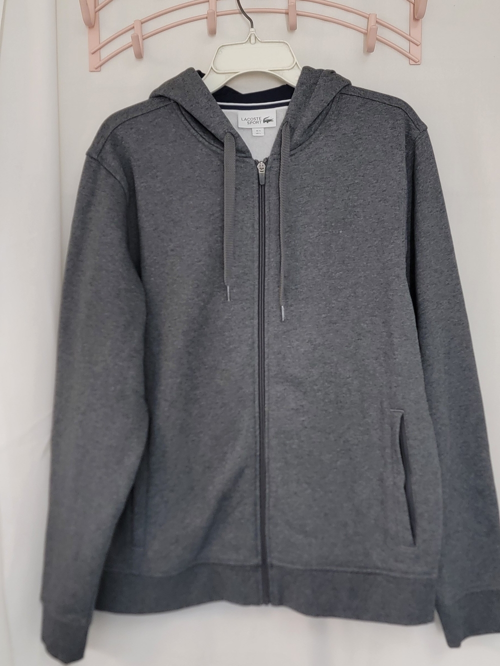 Lacoste Gray Full-Zip Hoodie Sweater